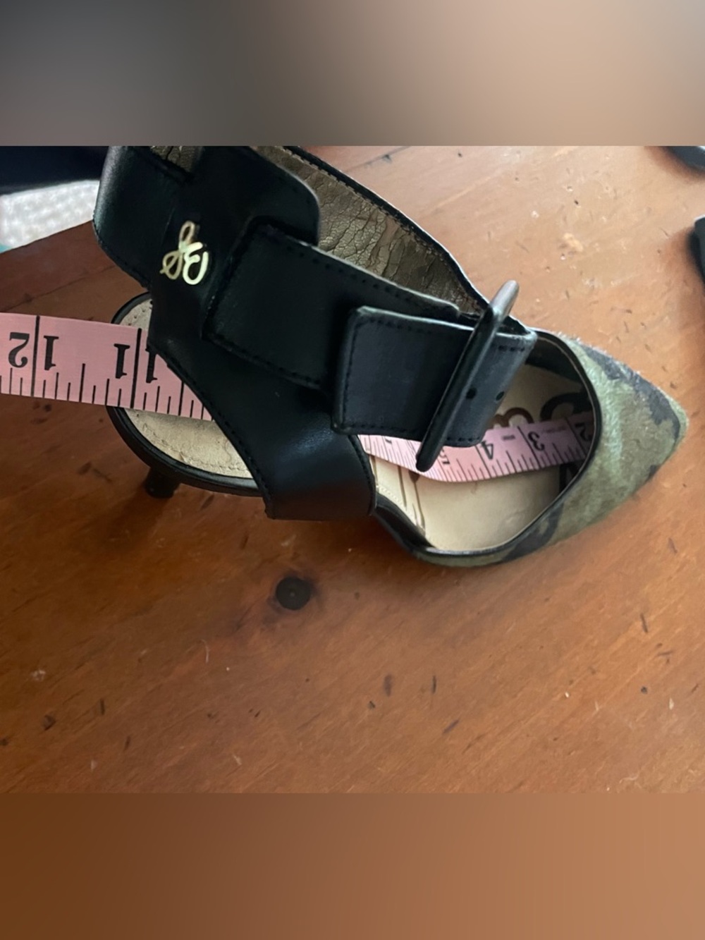 Sam Edelman Ankle-Strap Pump in Olive Camo pony- 
stunning shoes ! - Picture 6 of 12